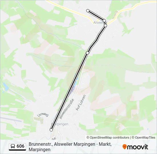 606 Bus Line Map