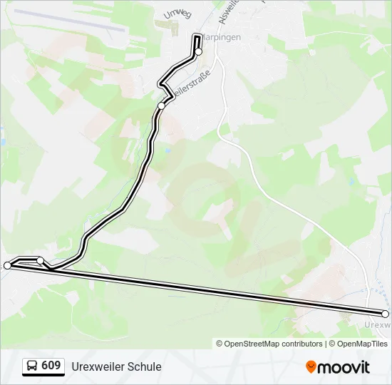609 Bus Line Map