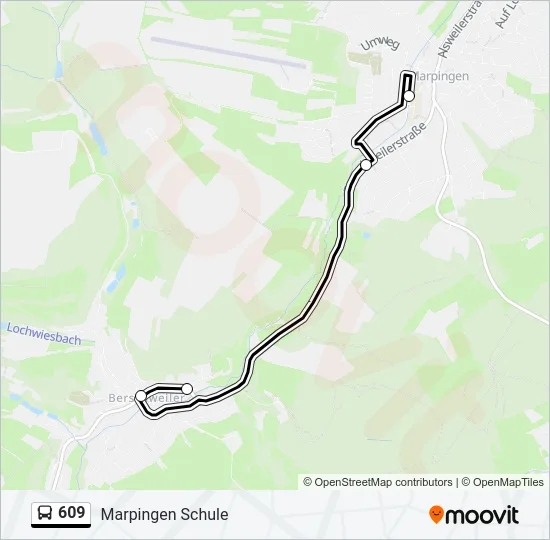 609 Bus Line Map