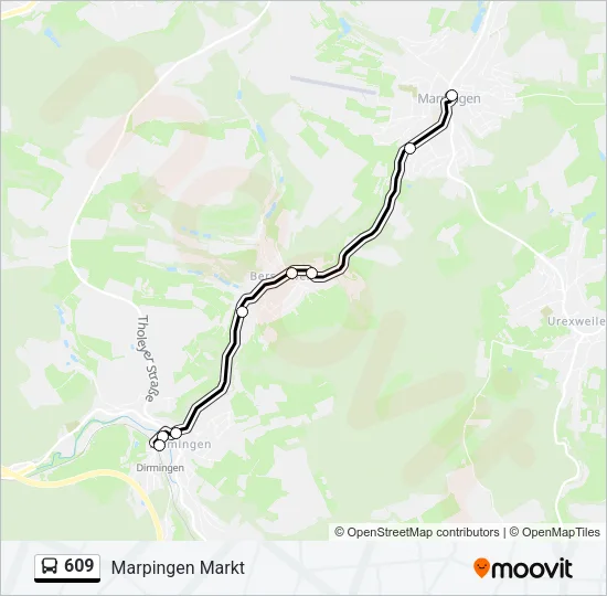 609 Bus Line Map