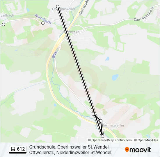 612 Bus Line Map