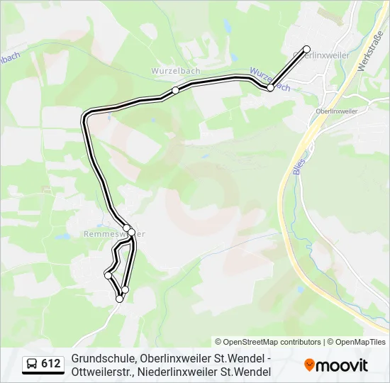 612 Bus Line Map