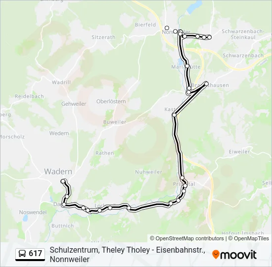 617 Bus Line Map