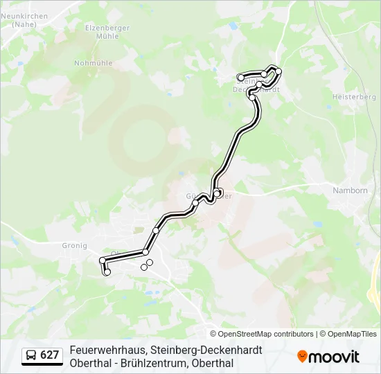 627 Bus Line Map