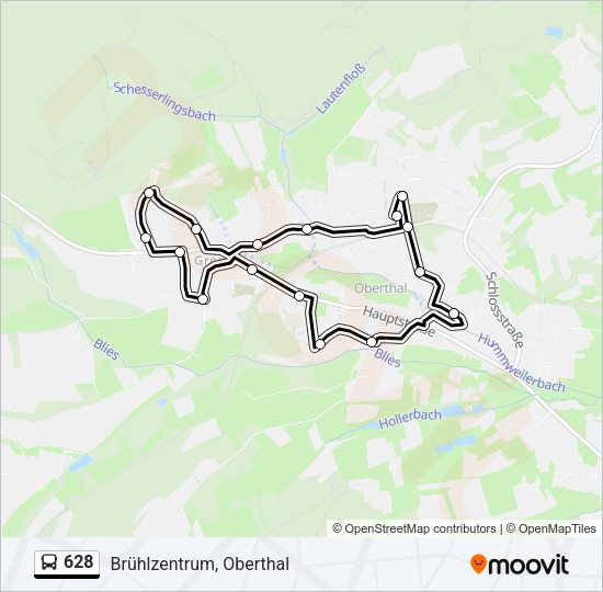 628 Bus Line Map