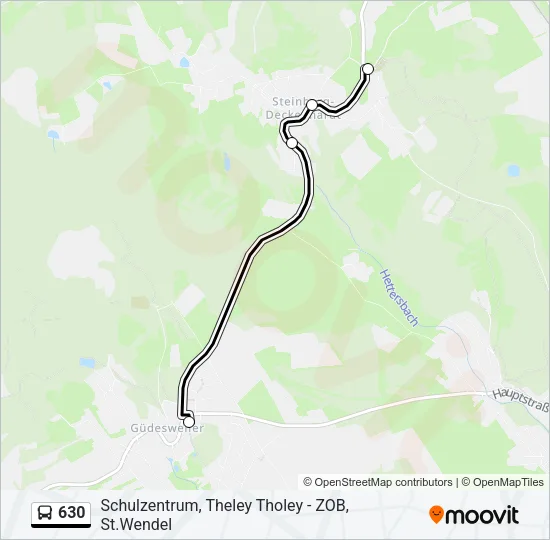 630 Bus Line Map