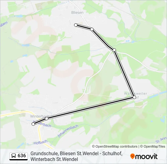 636 Bus Line Map