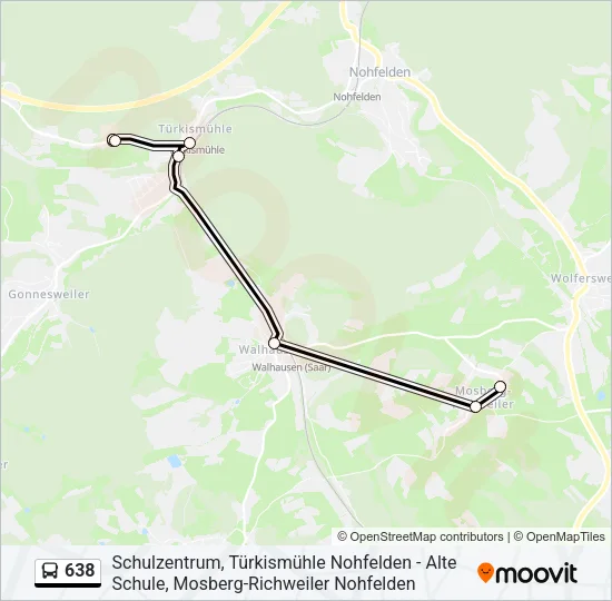 638 Bus Line Map