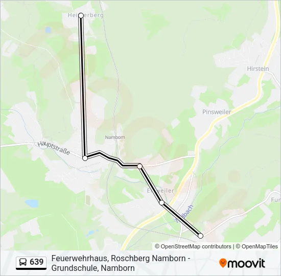 639 Bus Line Map