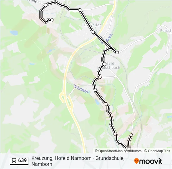 639 Bus Line Map