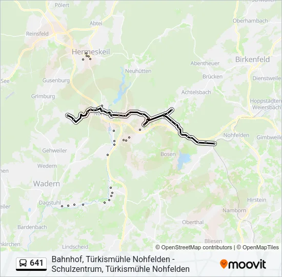 641 Bus Line Map