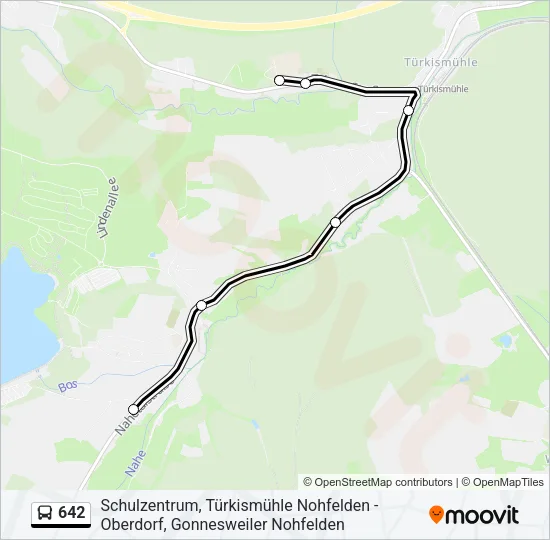 642 Bus Line Map