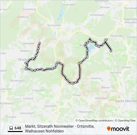 648 Bus Line Map