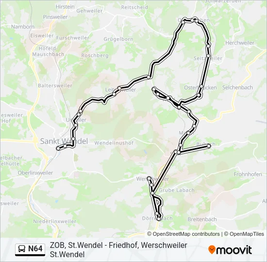 N64 Bus Line Map
