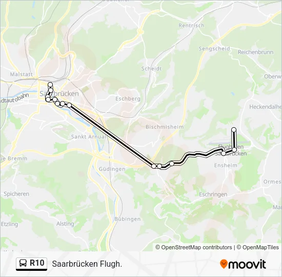 R10 Bus Line Map