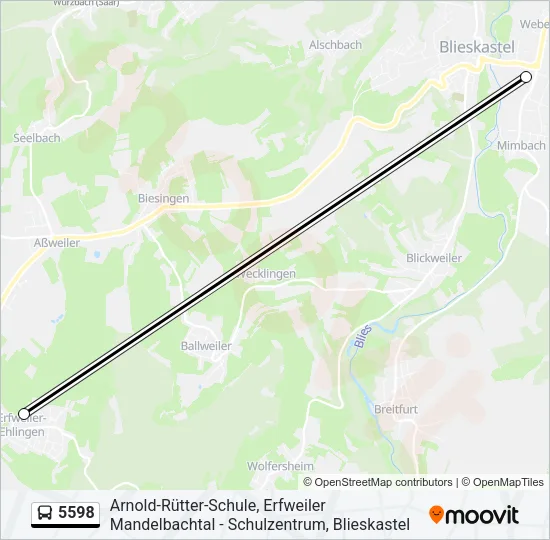 5598 Bus Line Map