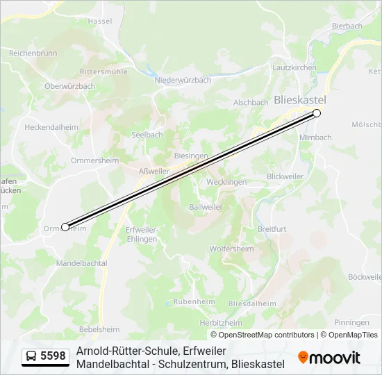 5598 Bus Line Map