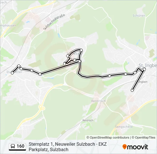 160 Bus Line Map