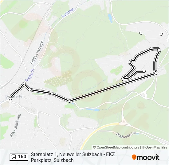 160 Bus Line Map