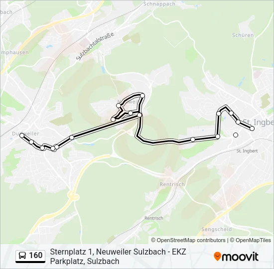 160 Bus Line Map