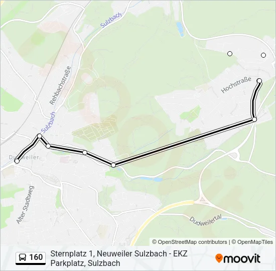 160 Bus Line Map