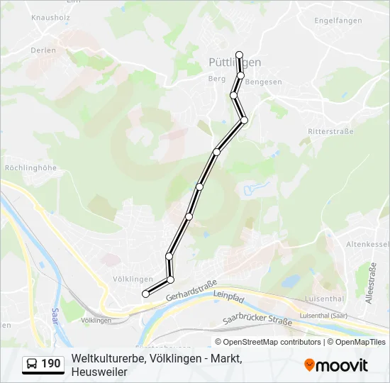 190 Bus Line Map
