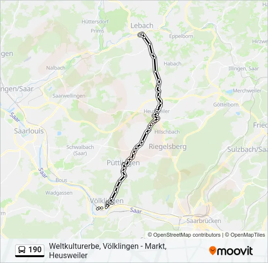 190 Bus Line Map
