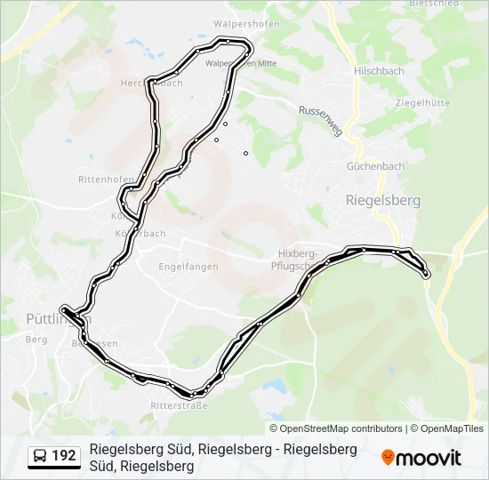 192 Bus Line Map