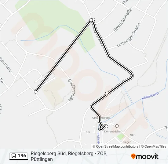 196 Bus Line Map