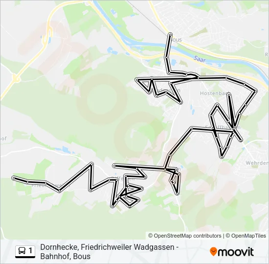 1 Bus Line Map