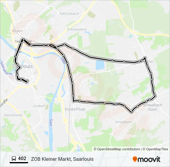 402 Bus Line Map