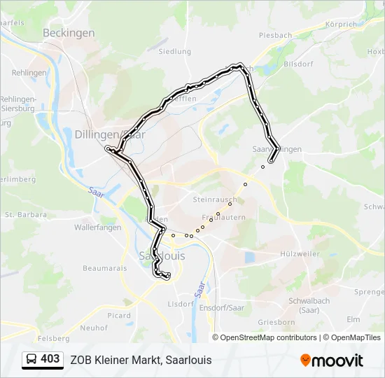 403 Bus Line Map