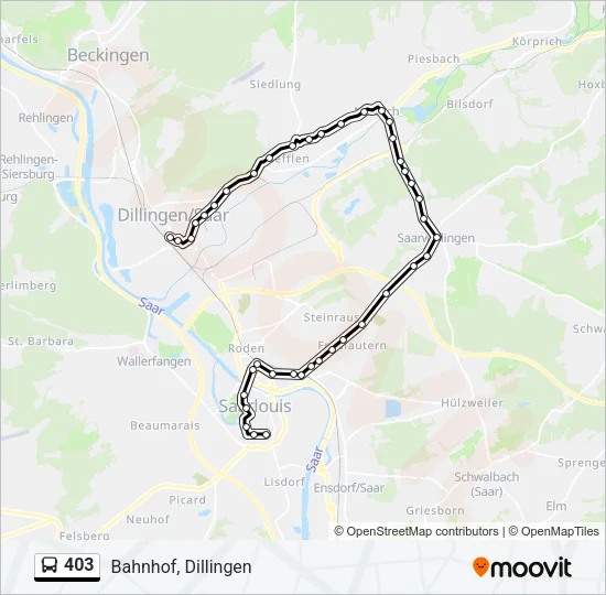 403 Bus Line Map