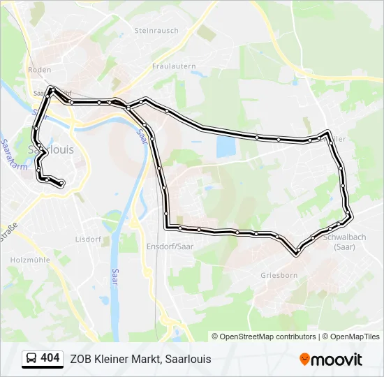 404 Bus Line Map