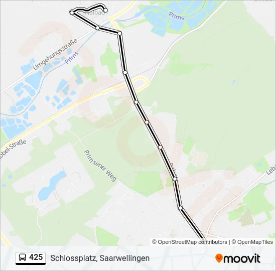 425 Bus Line Map