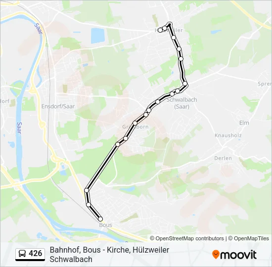 426 Bus Line Map