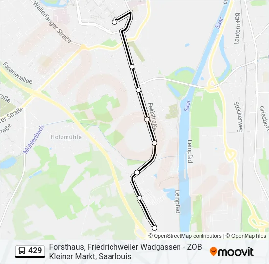 429 Bus Line Map
