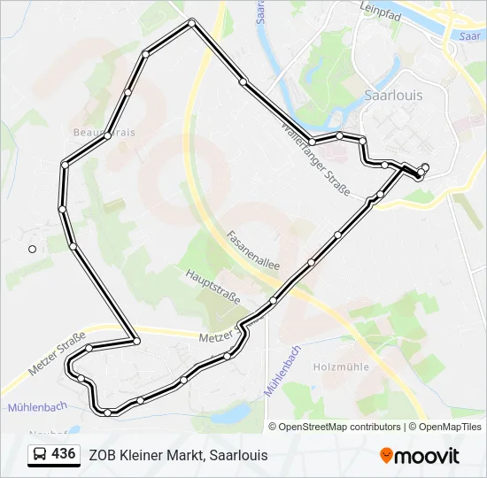 436 Bus Line Map