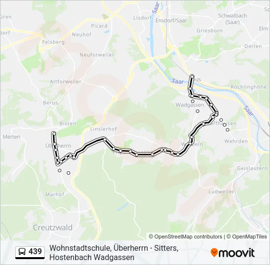 439 Bus Line Map