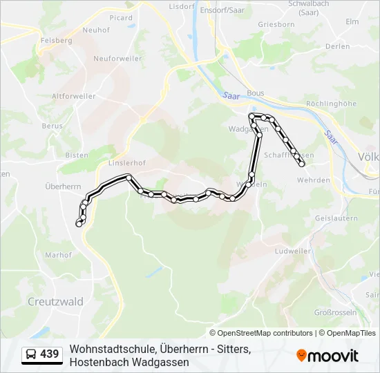 439 Bus Line Map
