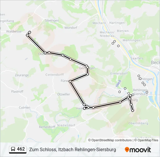 462 Bus Line Map