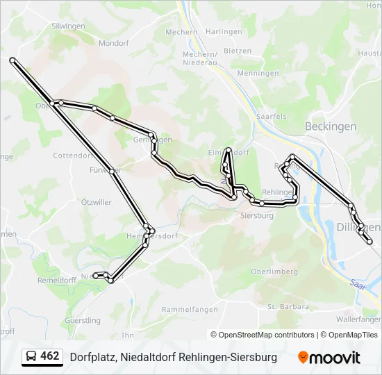 462 Bus Line Map
