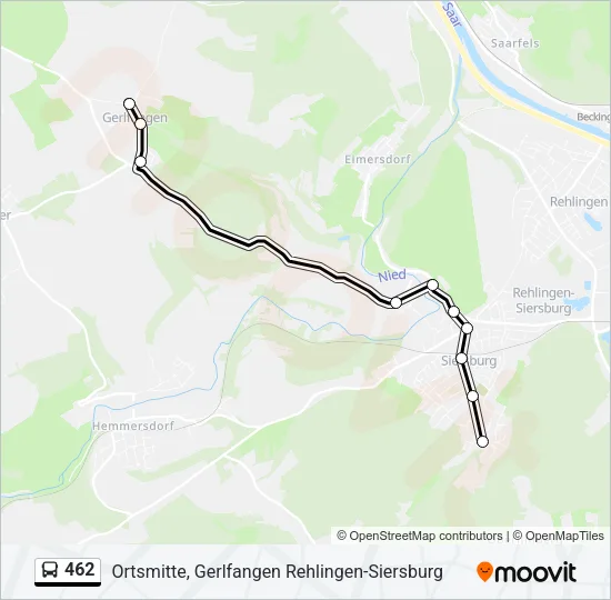 462 Bus Line Map