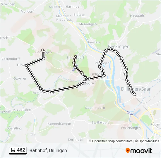 462 Bus Line Map