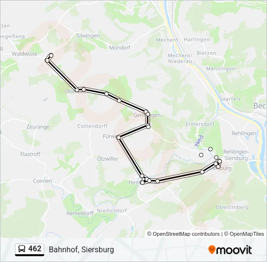 462 Bus Line Map