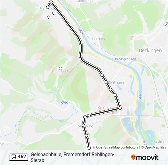 462 Bus Line Map