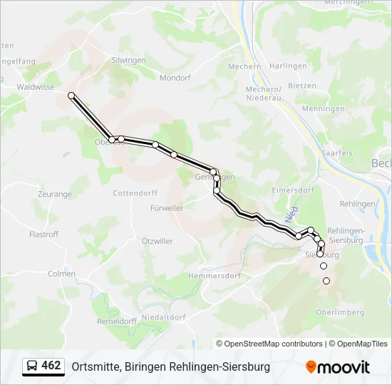 462 Bus Line Map