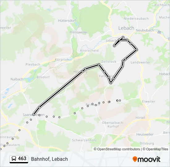 463 Bus Line Map