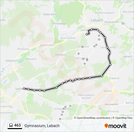 463 Bus Line Map