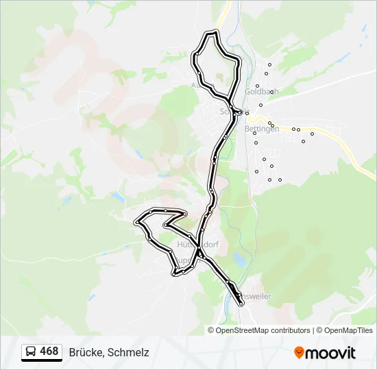 468 Bus Line Map